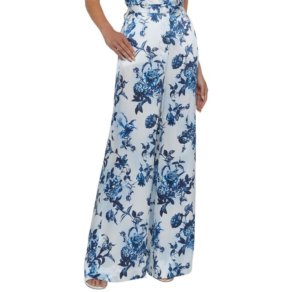 L’Agence Womens Lagence Pilar Silk Wide Leg Pant